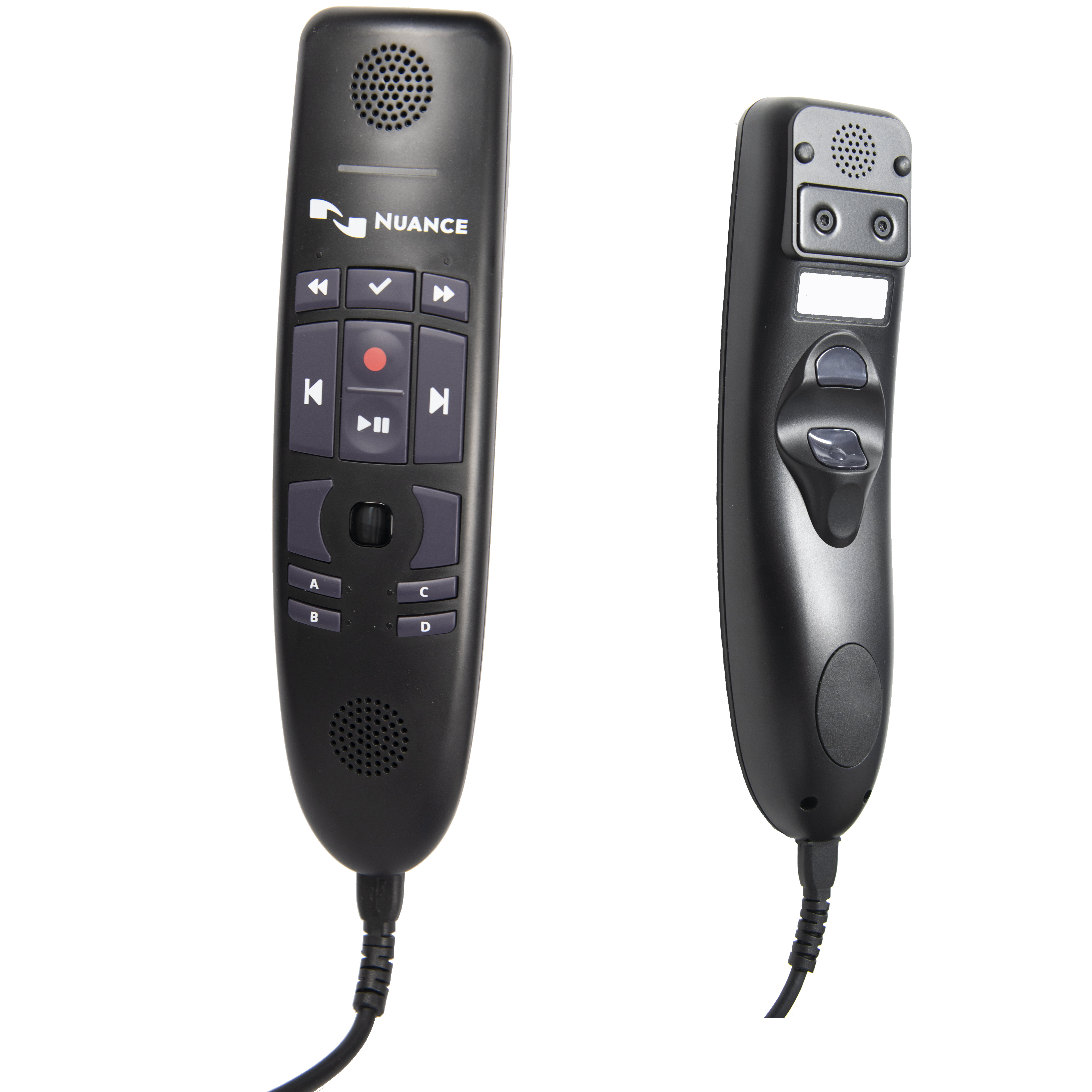 Nuance 0POWM4N3-E01 PowerMic Speech Recognition Handheld Microphone with  Foot Cord Dictation Dictation Microphones
